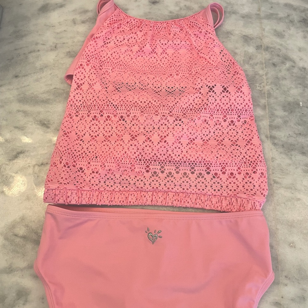 Light pink Justice tankini